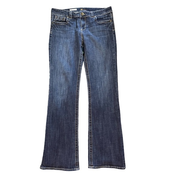 Kut From The Cloth Natalie High Rise Bootcut Flare Embroidered Pockets Size 12 - Picture 3 of 13